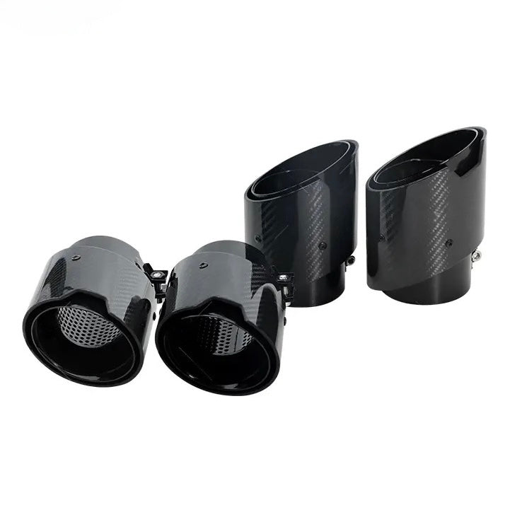 Carbon Fiber & Steal Exhaust Tips passend für BMW M2 G87 M3 G80 M4 G82 G83