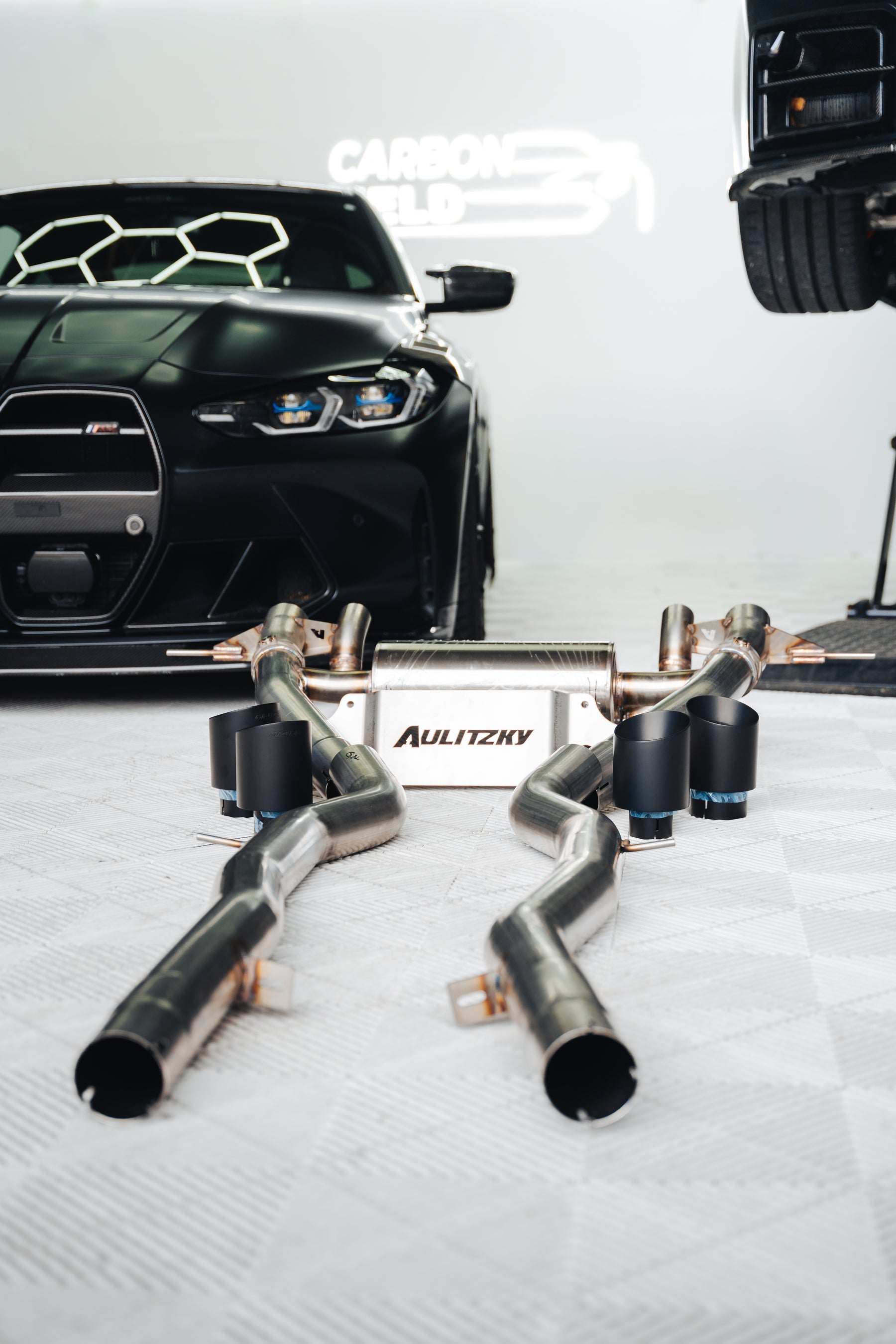 Aulitzky exhaust | ECE Abgasanlage ab OPF mit Klappensteuerung passend für BMW M3/M4 inkl. Competition (G80/G81/G82/G83)