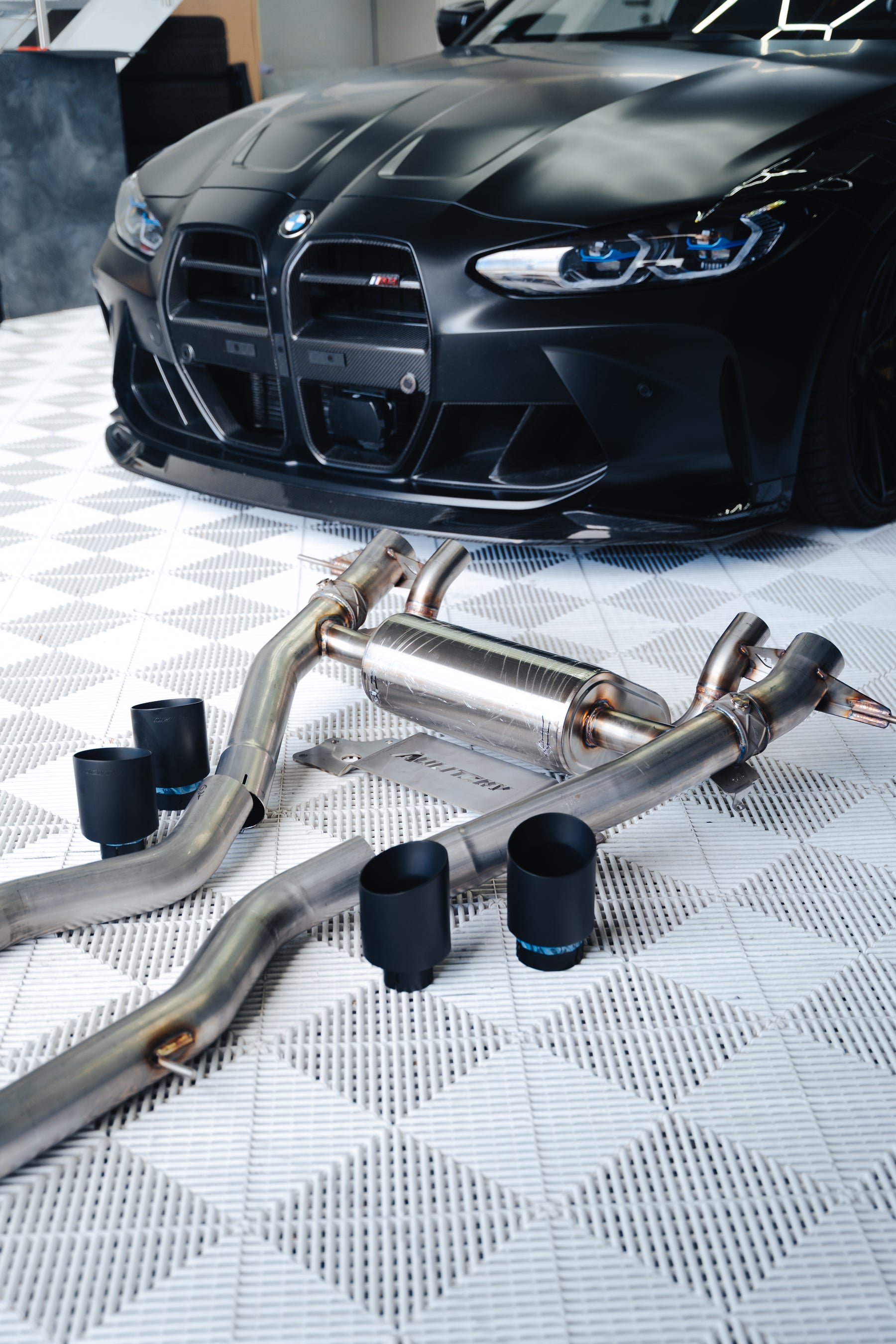 Aulitzky exhaust | ECE Abgasanlage ab OPF mit Klappensteuerung passend für BMW M3/M4 inkl. Competition (G80/G81/G82/G83)