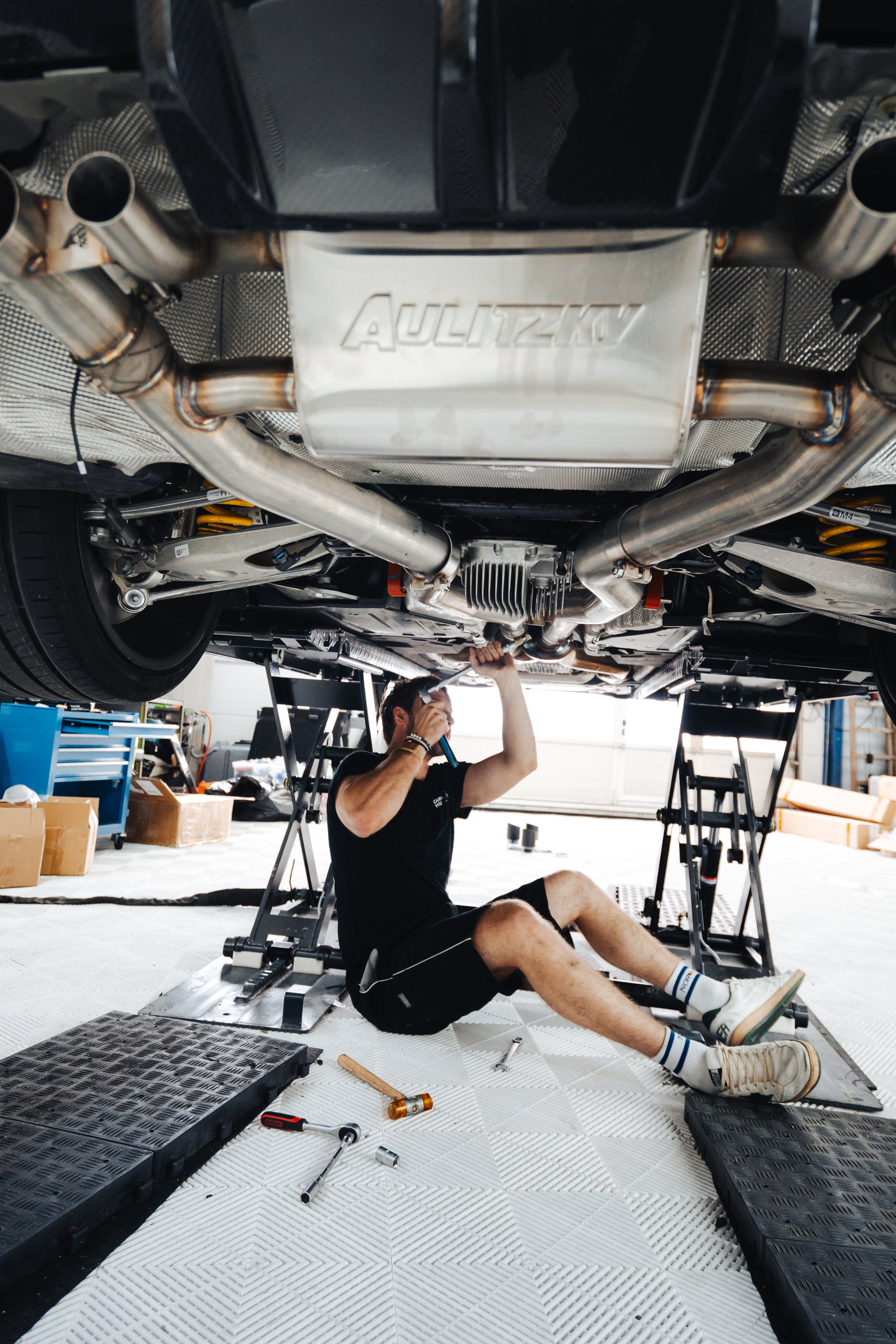 Aulitzky exhaust | ECE Abgasanlage ab OPF mit Klappensteuerung passend für BMW M3/M4 inkl. Competition (G80/G81/G82/G83)