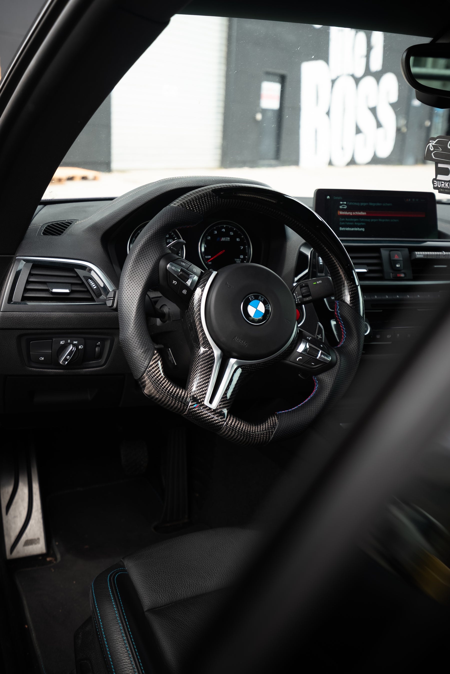 Carbon steering wheel with display suitable for BMW F Series F20 F22 F30 F32 F80 F82