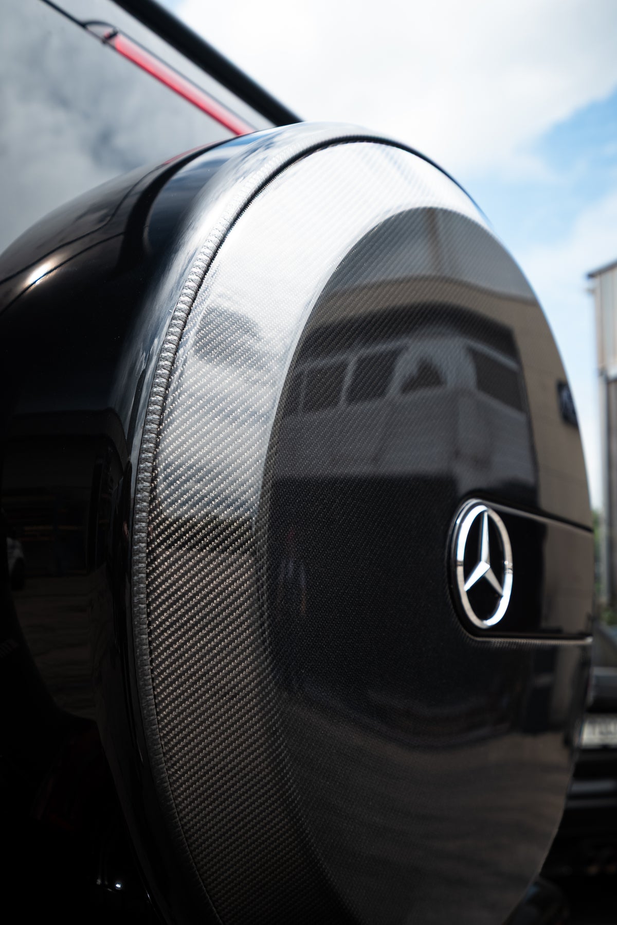 Carbon Fiber Car Tire Protective Cover passend für Mercedes-Benz G Class W463 W464 G500 G550 G63 AMG