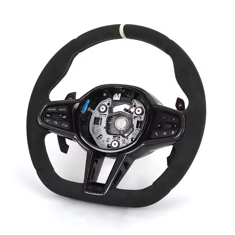 Carbon Alcantara steering wheel LCI suitable for BMW G87 G80 G81 G82