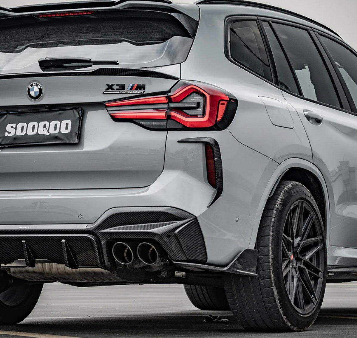 Carbon Fiber Rear Diffuser passend für BMW X3M X4M F97