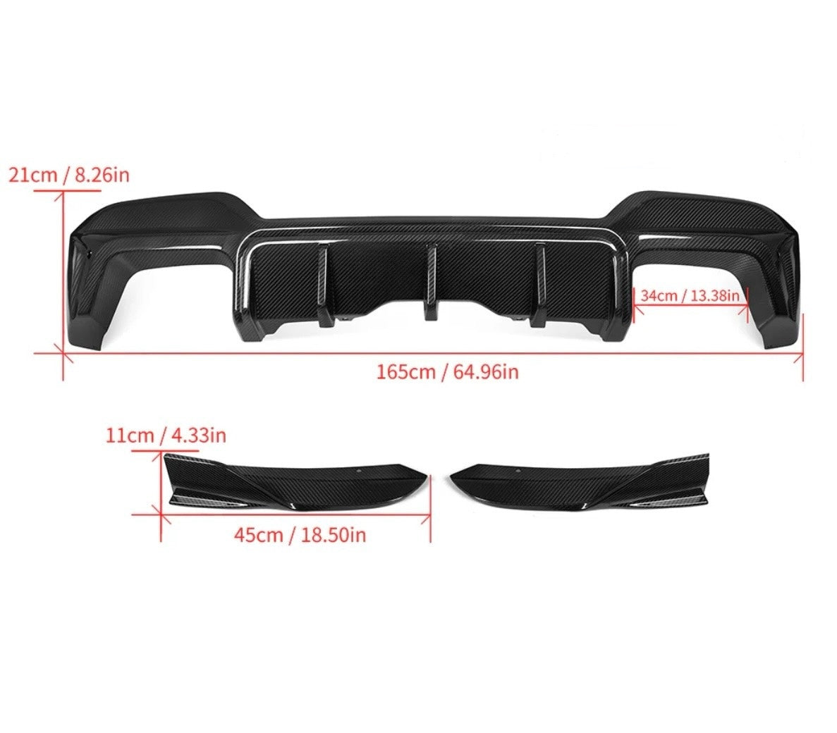Carbon Fiber Rear Diffuser passend für BMW X3M X4M F97