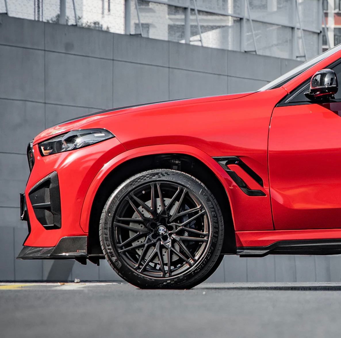 Carbon Fiber Side Fender Trim passend für BMW X6M F96 LCI
