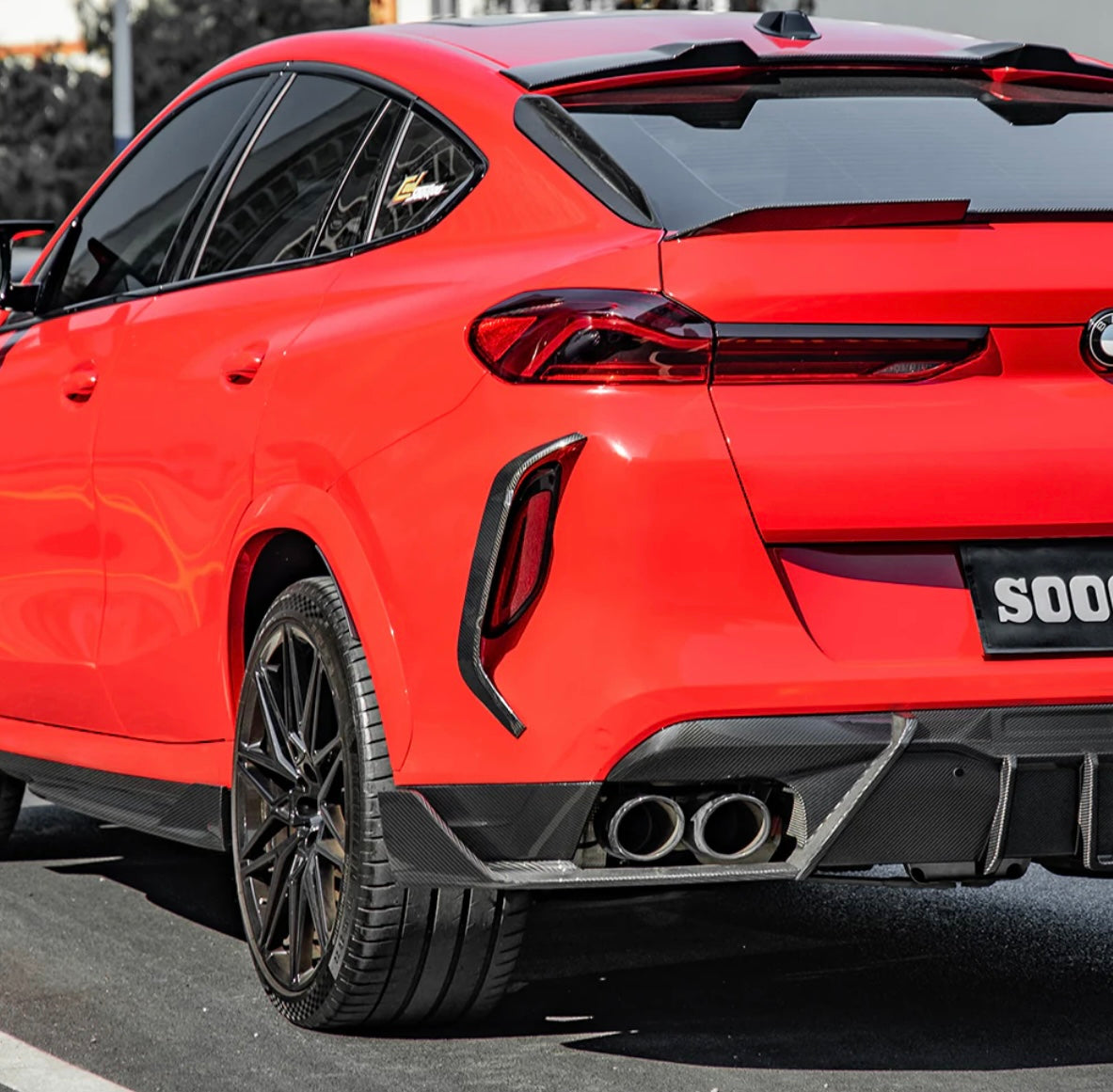 Carbon Fiber Rear Vent Trim passend für BMW X6M F96 LCI