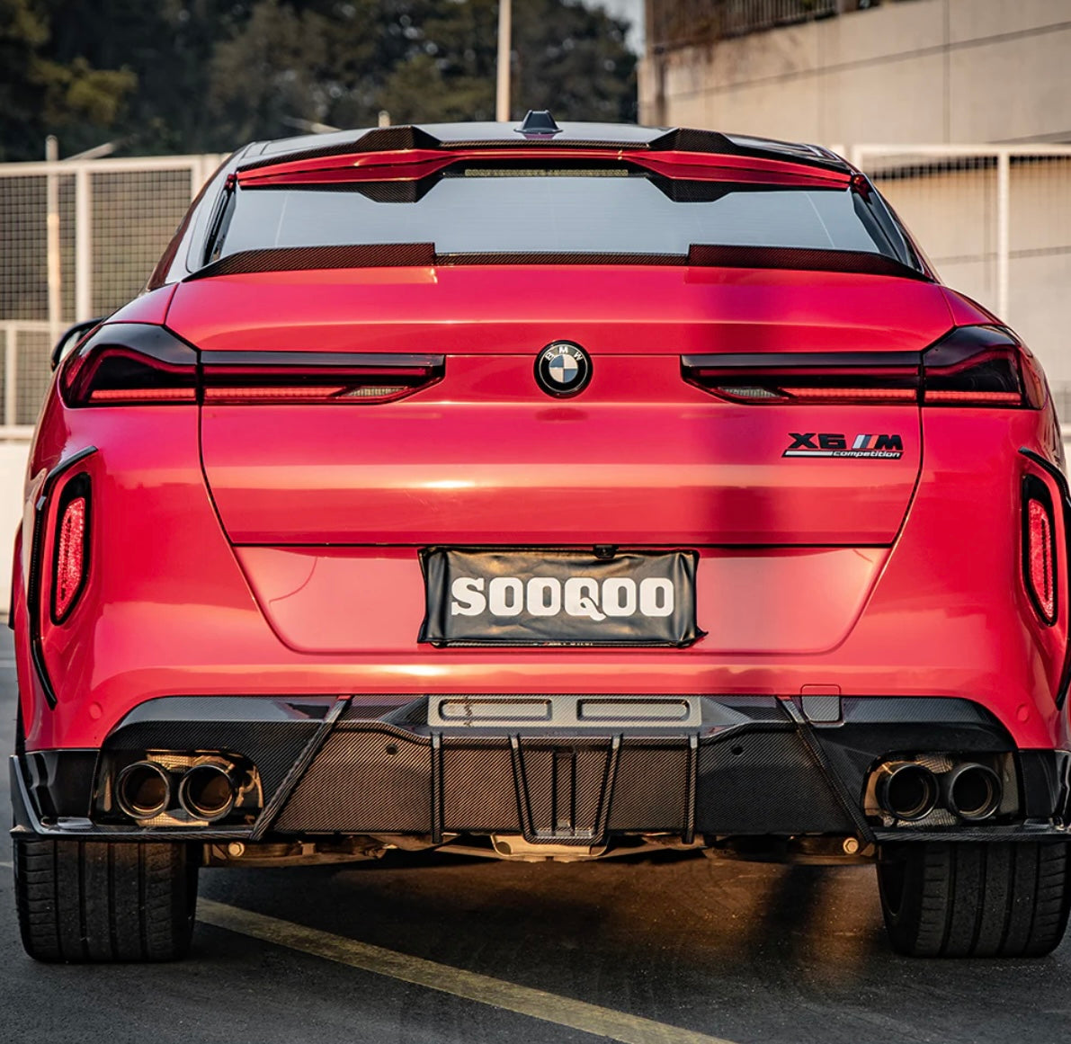 Carbon Fiber Roof Spoiler passend für BMW X6M F96LCI, X6 G09