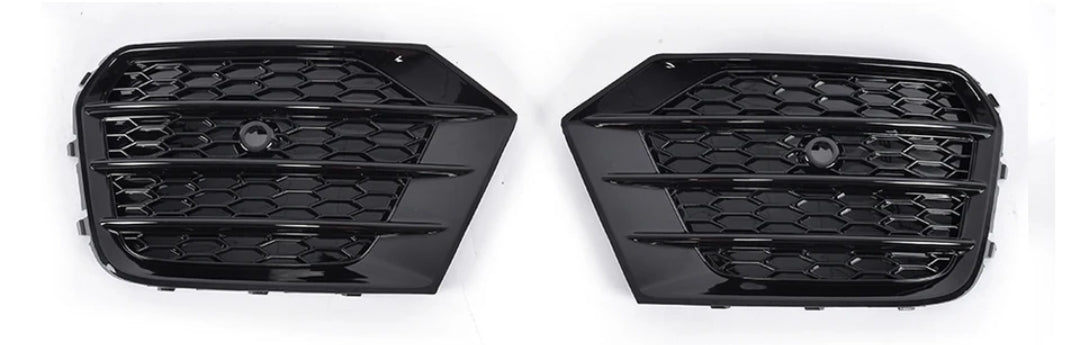 Carbon Fiber Black Car Mesh Fog Light Grille Covers passend für Audi Q3 8U