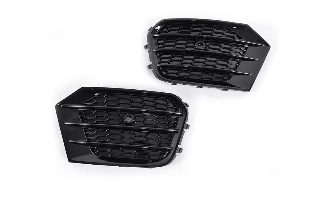 Carbon Fiber Black Car Mesh Fog Light Grille Covers passend für Audi Q3 8U