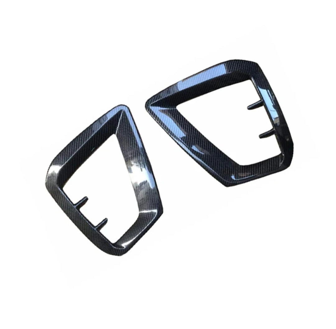 Carbon Fiber Front Fog Light Canards Frame passend für Audi A4 Sline S4 B10 Sedan