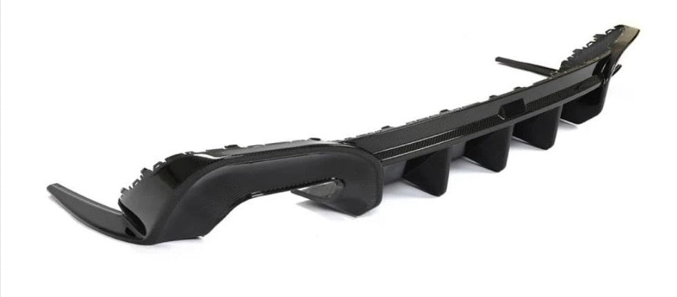 Carbon Fiber Car Rear Bumper Diffuser Lip Spoiler passend für Audi A4 B9.5 Sline S4