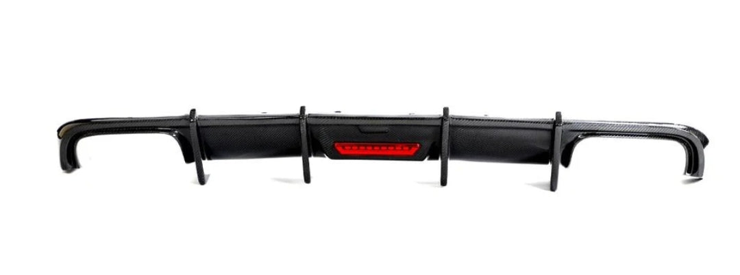 Carbon Fiber Car Rear Bumper Guard passend für Audi A4 B9 Sline S4 A4 Sedan 4-Door