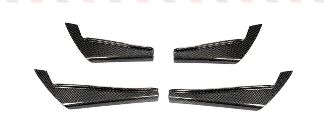 Carbon Fiber Car Front Bumper Fins Splitters Canards passend für Audi A4 B9