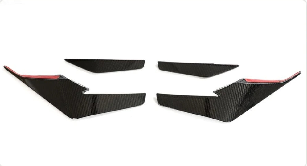 Carbon Fiber Car Front Bumper Canards Splitters Fins passend für Audi R8 V10