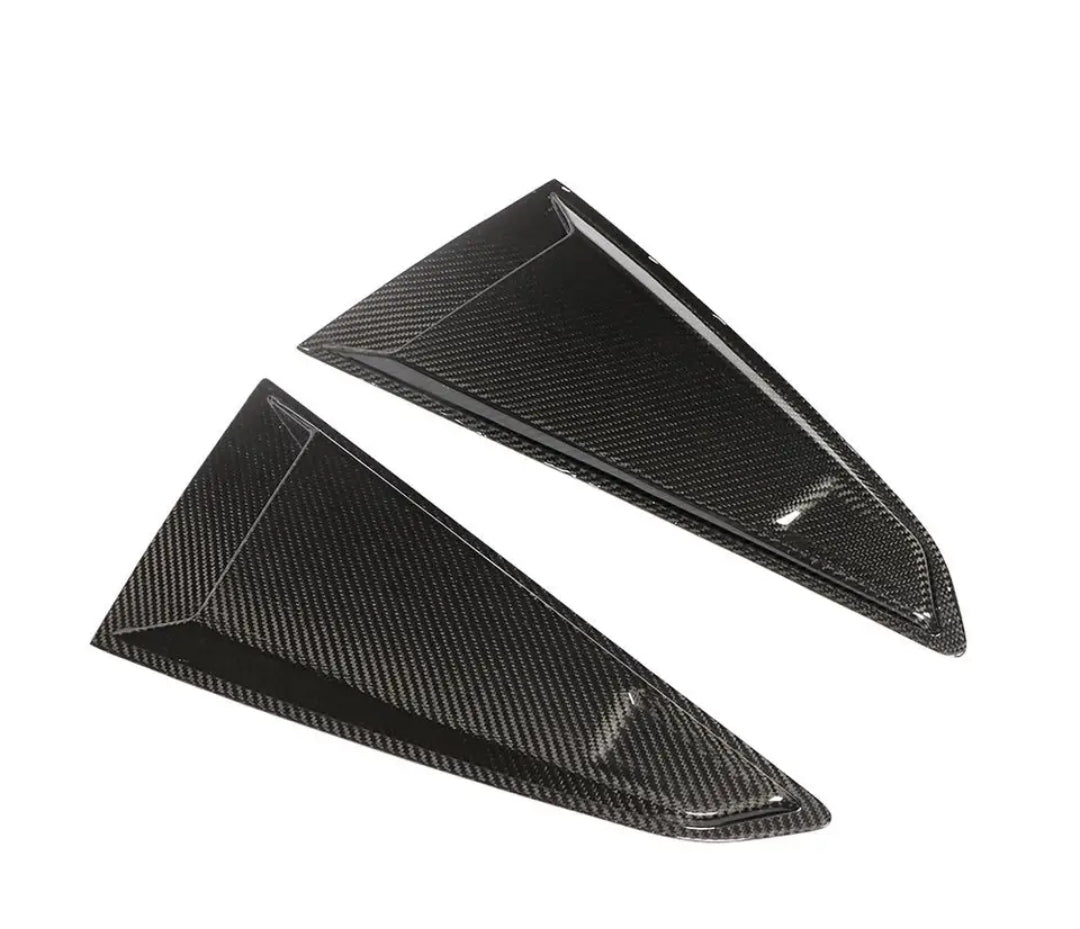 Carbon Fiber Car Rear Window Louver Trims Covers passend für Audi TT TTS TTRS Coupe