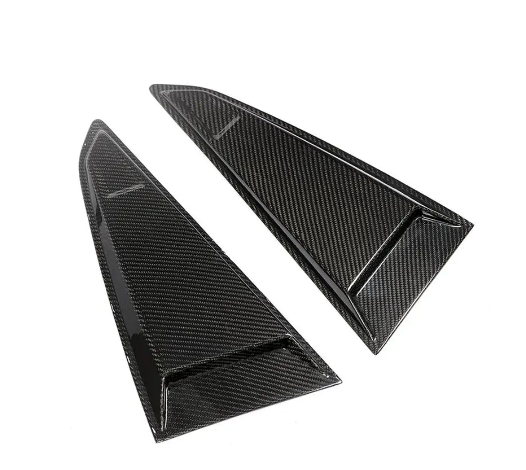 Carbon Fiber Car Rear Window Louver Trims Covers passend für Audi TT TTS TTRS Coupe