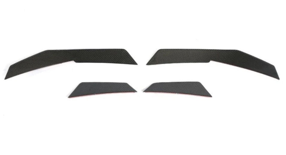 Carbon Fiber Car Front Bumper Fins Splitters passend für Audi R8