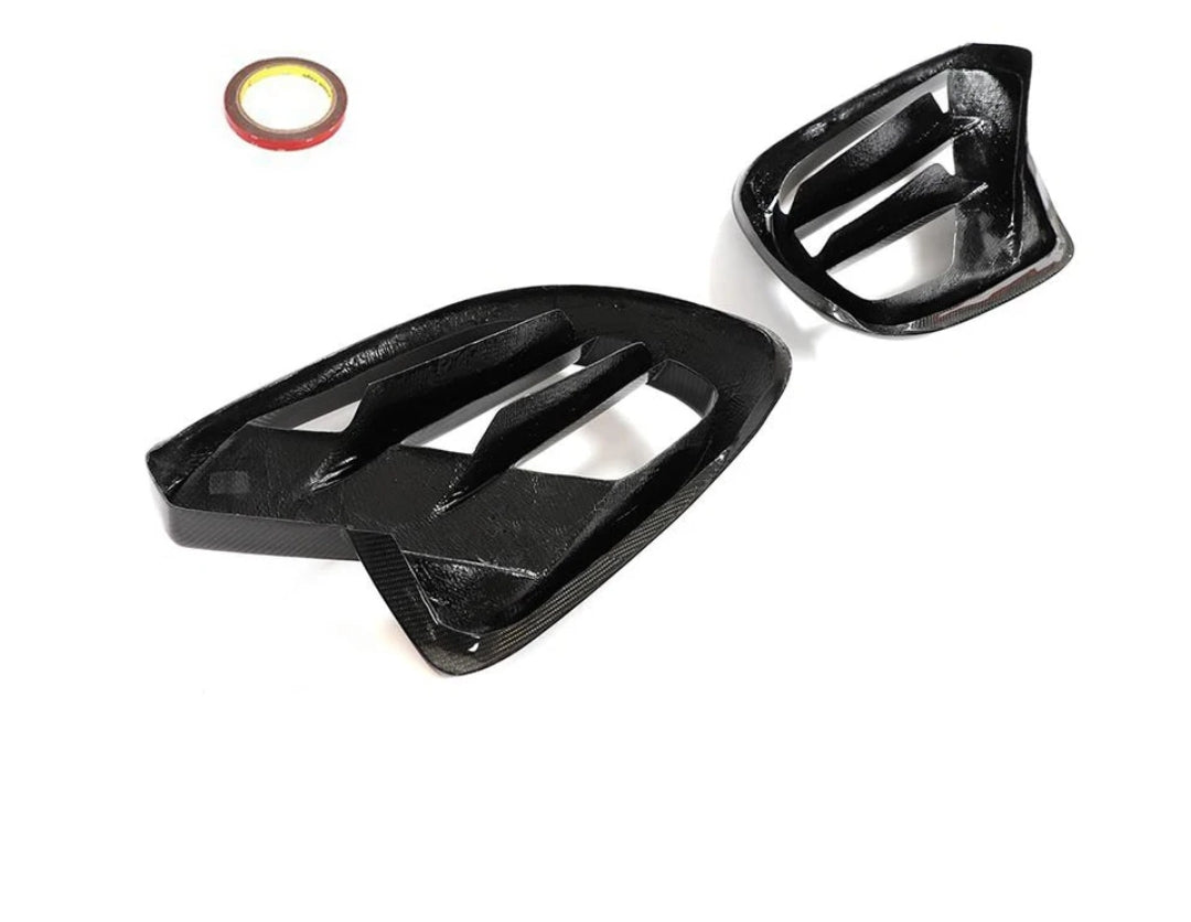 Carbon Fiber Car Front Fins Air Vent Cover passend für Mercedes-Benz GLE Class W167 C167 GLE450 GLE53 GLE63