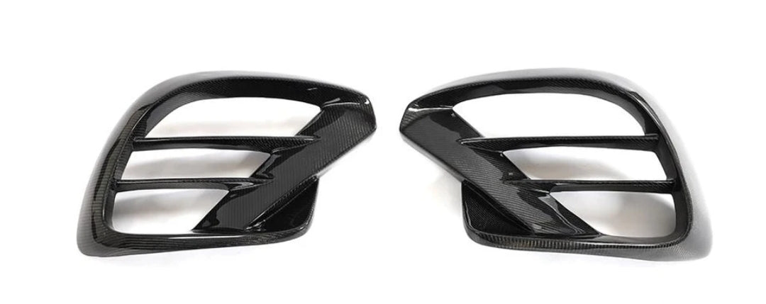 Carbon Fiber Car Front Fins Air Vent Cover passend für Mercedes-Benz GLE Class W167 C167 GLE450 GLE53 GLE63