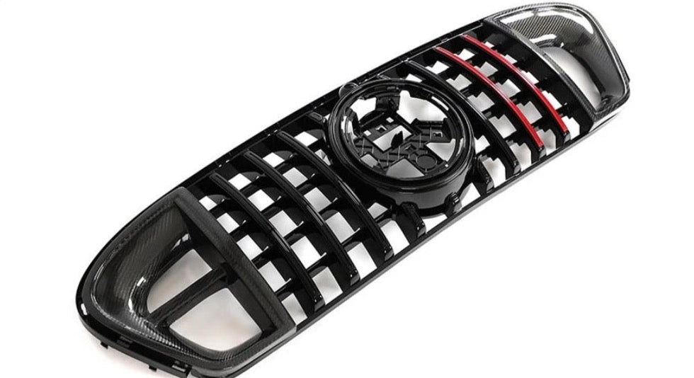 Carbon Fiber Car Front Bumper Grille passend für Mercedes-Benz GLE Class W167 C167 GLE63 AMG
