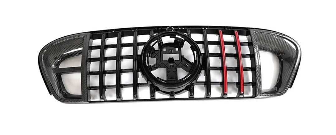 Carbon Fiber Car Front Bumper Grille passend für Mercedes-Benz GLE Class W167 C167 GLE63 AMG