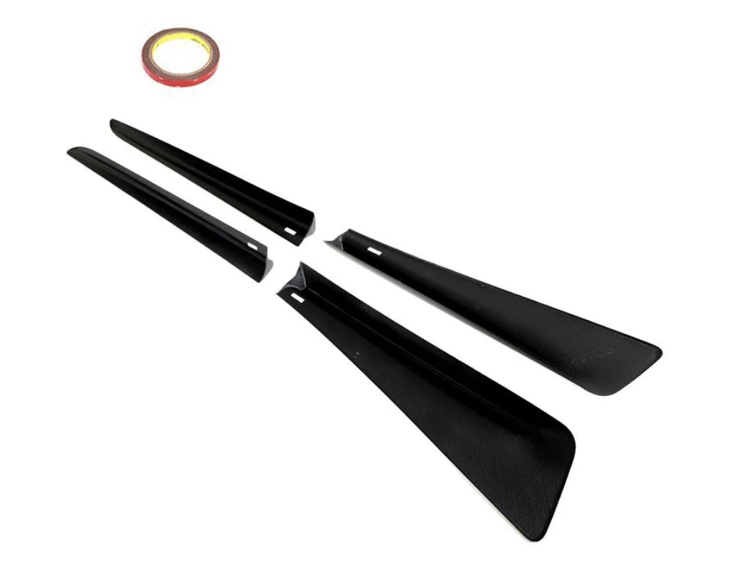 Carbon Fiber Car Side Skirts Door Rocker Panels Lip passend für Mercedes-Benz Smart