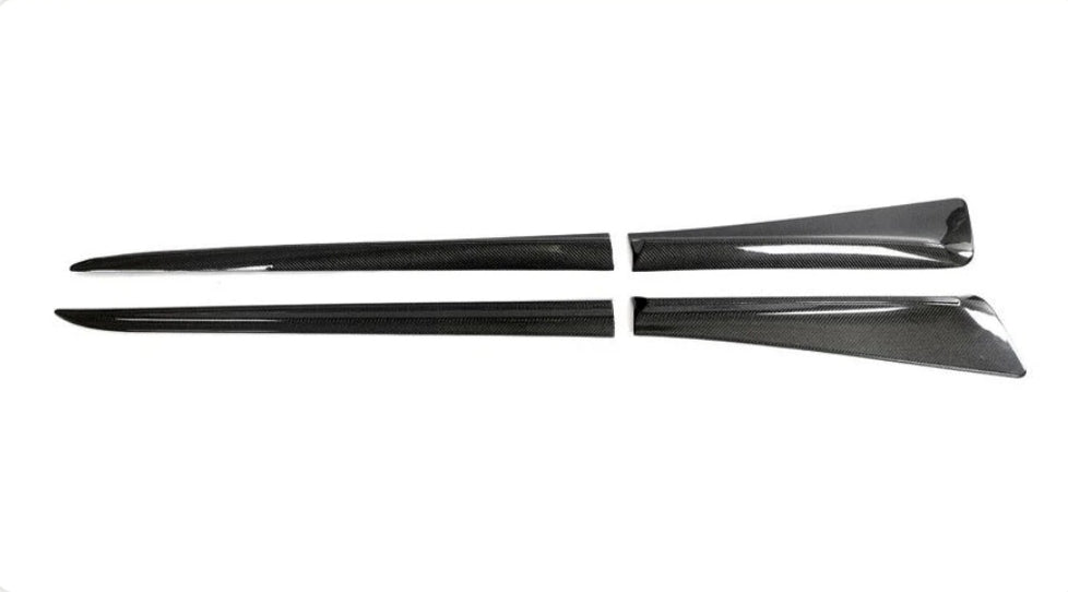 Carbon Fiber Car Side Skirts Door Rocker Panels Lip passend für Mercedes-Benz Smart