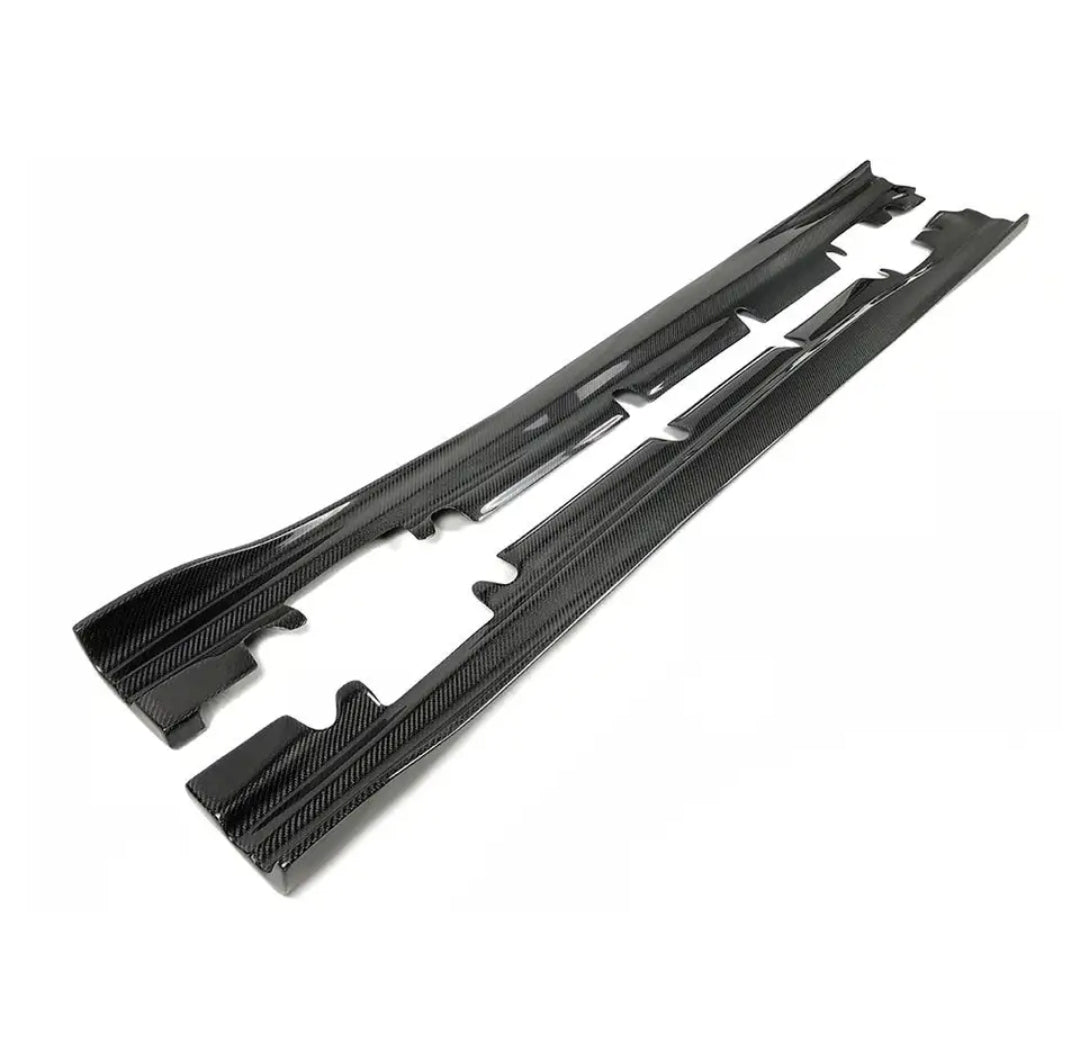 Carbon Fiber Side Skirt passend für Mercedes-Benz W176 A Class Sport A45 AMG A180 A200 A45 W177 CLA Class CLA200 CLA220 CLA45