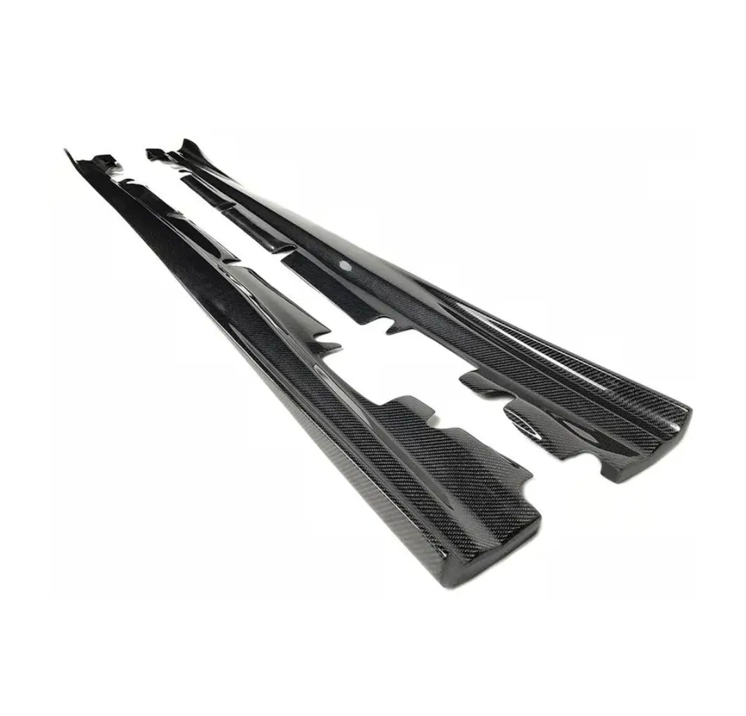 Carbon Fiber Side Skirt passend für Mercedes-Benz W176 A Class Sport A45 AMG A180 A200 A45 W177 CLA Class CLA200 CLA220 CLA45