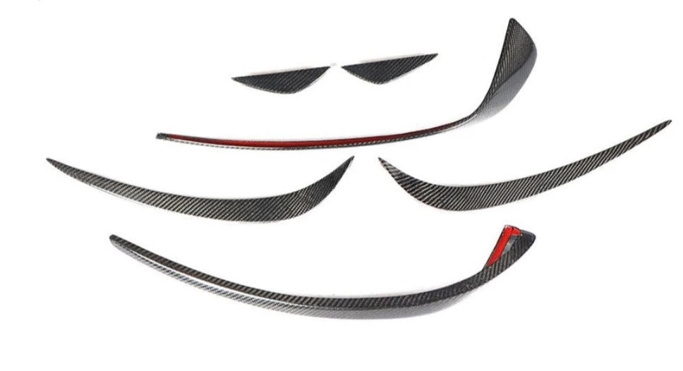 Carbon Fiber Car Front Bumper Lip Splitters passend für Mercedes-Benz W117 C117 CLA45 Sedan