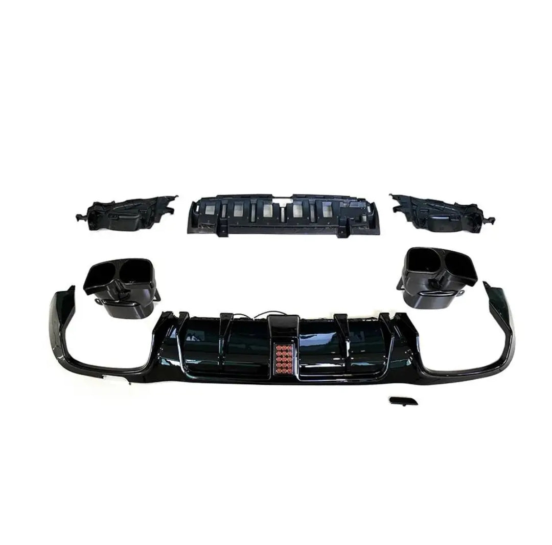Carbon Fiber Car Rear Bumper Diffuser Exhaust Tips passend für Mercedes-Benz E Class W213 Sport E43 AMG Sedan