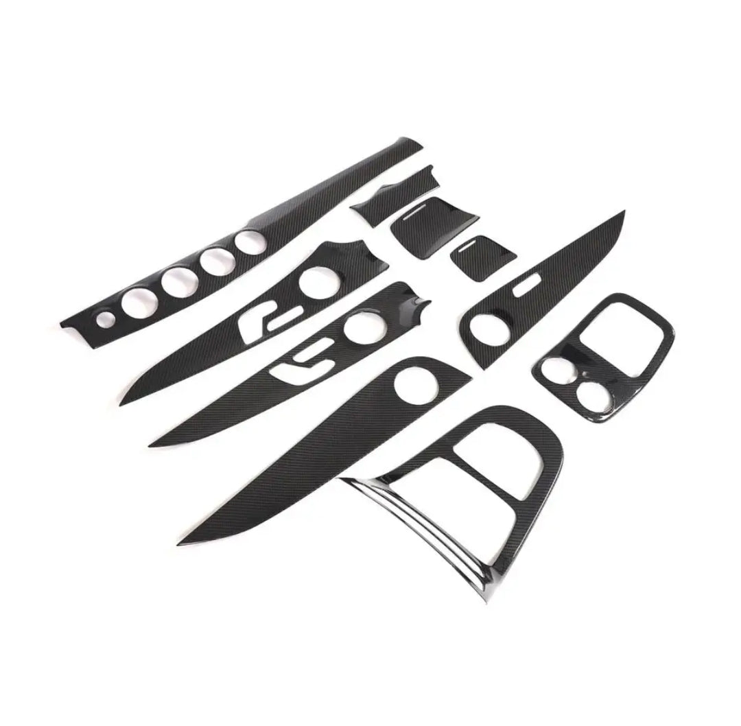 Carbon Fiber Car Interior Dashboard Panel Trim passend für Mercedes-Benz E Class W213 Sedan