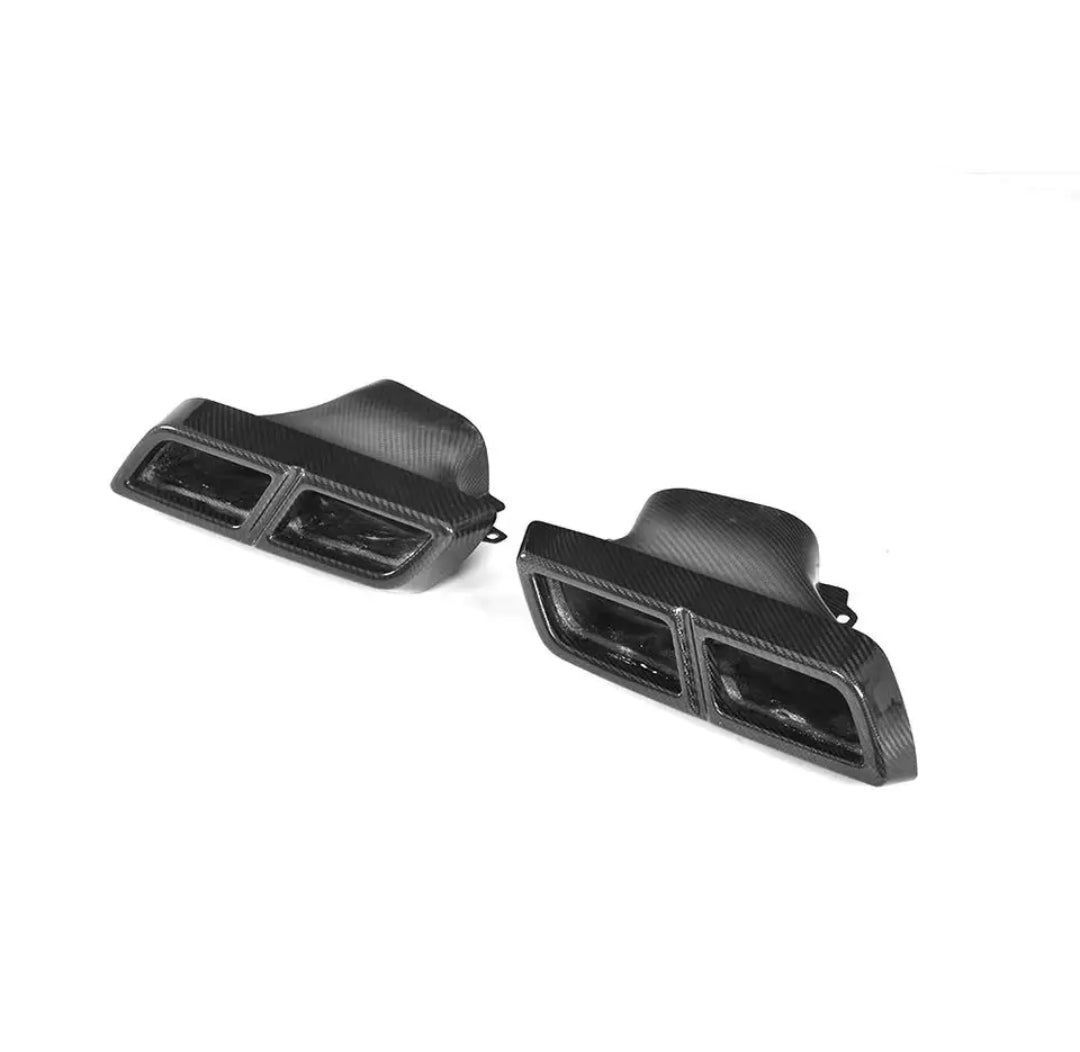 Carbon Fiber Car Universal Exhaust Tips passend für Mercedes-Benz All Cars W176 W204 W205 W213 W246 GLE63 C63 C43 AMG