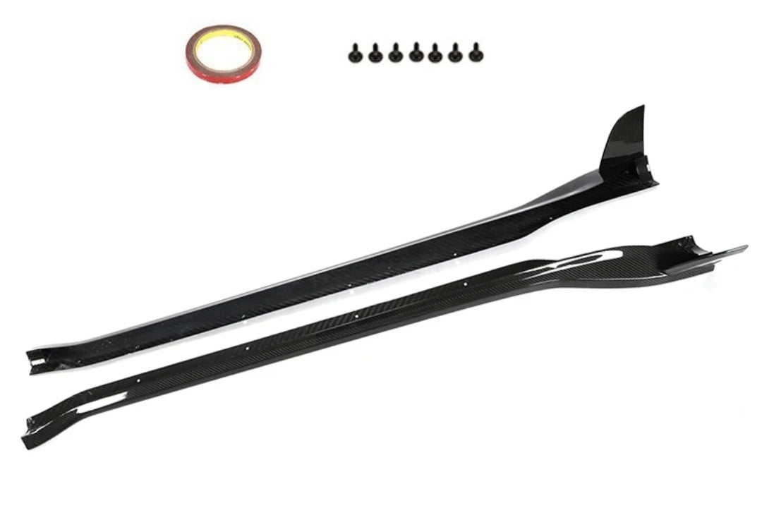 Carbon Fiber Car Side Skirts Splitters passend für Porsche 911 Turbo S