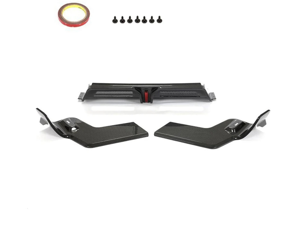 Carbon Fiber Car Rear Bumper Diffuser With LED passend für Porsche Macan GTS Sport Utility