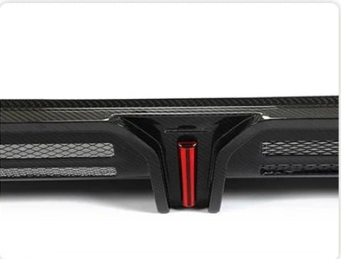 Carbon Fiber Car Rear Bumper Diffuser With LED passend für Porsche Macan GTS Sport Utility