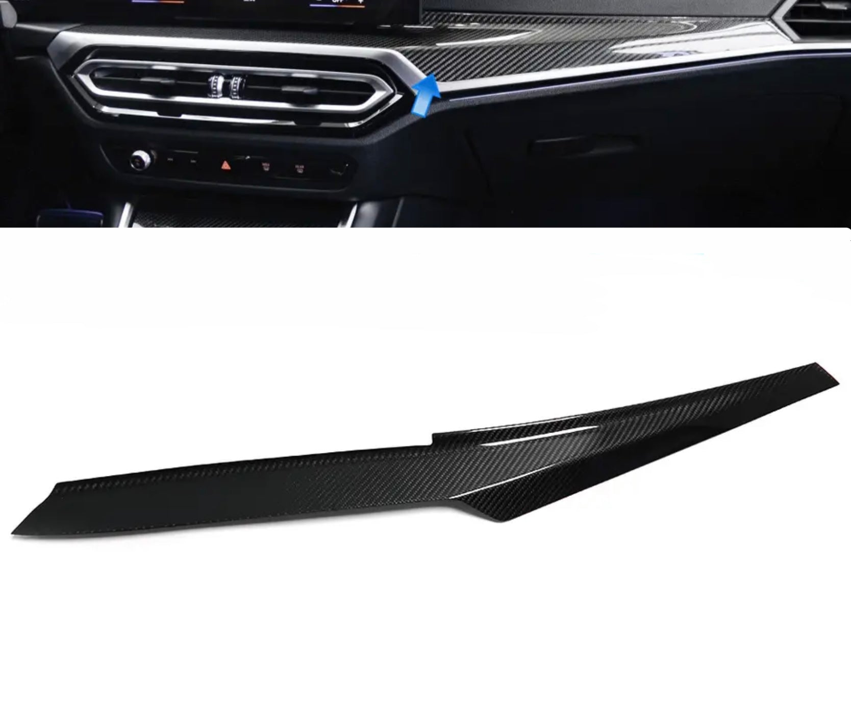Carbon Fiber Dashboard passend für BMW G20 G42 G80 Facelift I 8