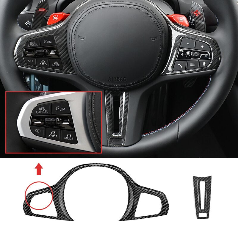 Carbon Fiber Steering Wheel Cover suitable for BMW G Series
