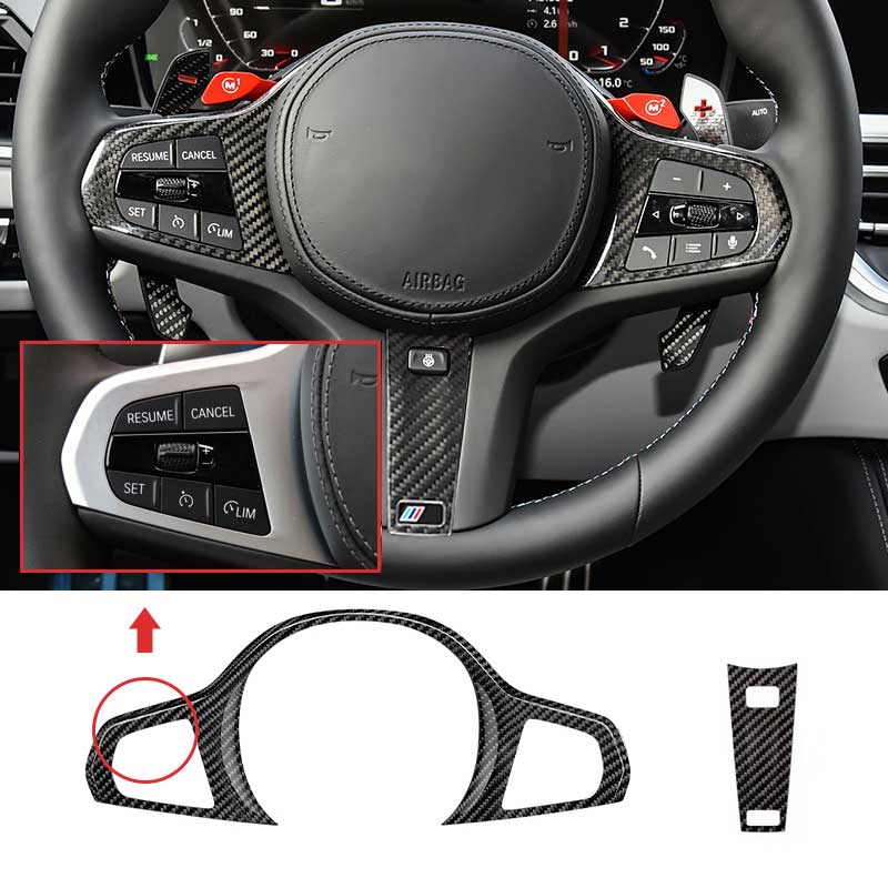Carbon Fiber Steering Wheel Cover suitable for BMW G Series
