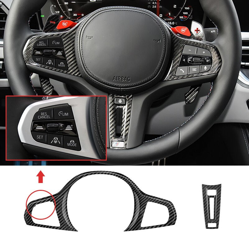 Carbon Fiber Steering Wheel Cover suitable for BMW G Series