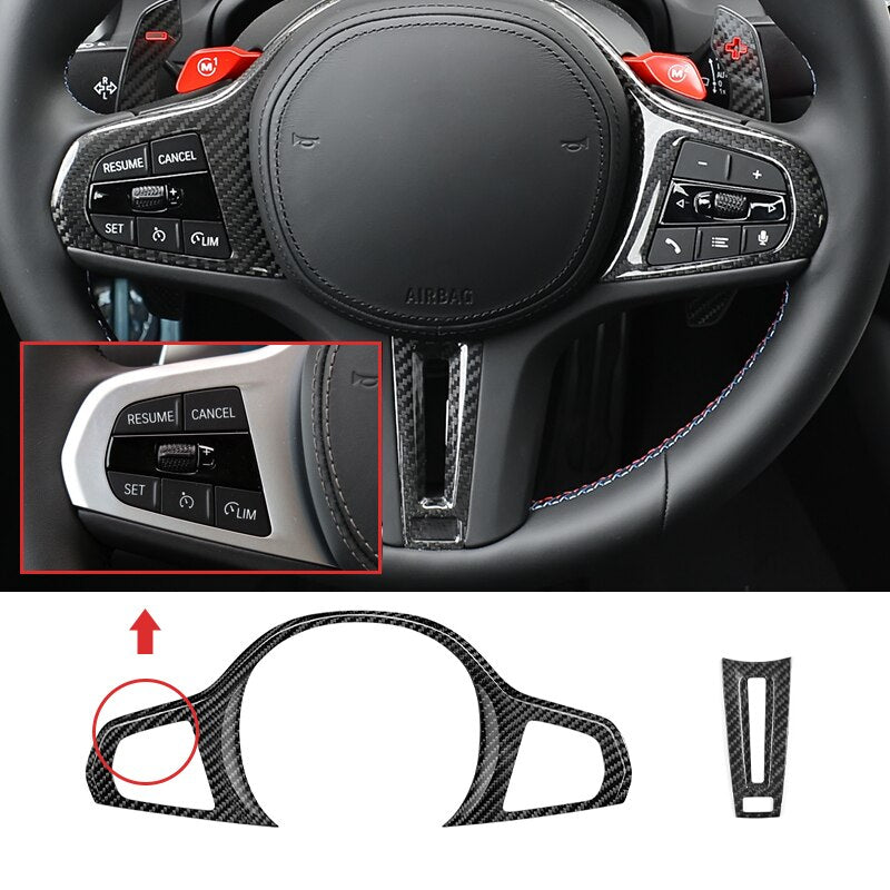Carbon Fiber Steering Wheel Cover suitable for BMW G Series