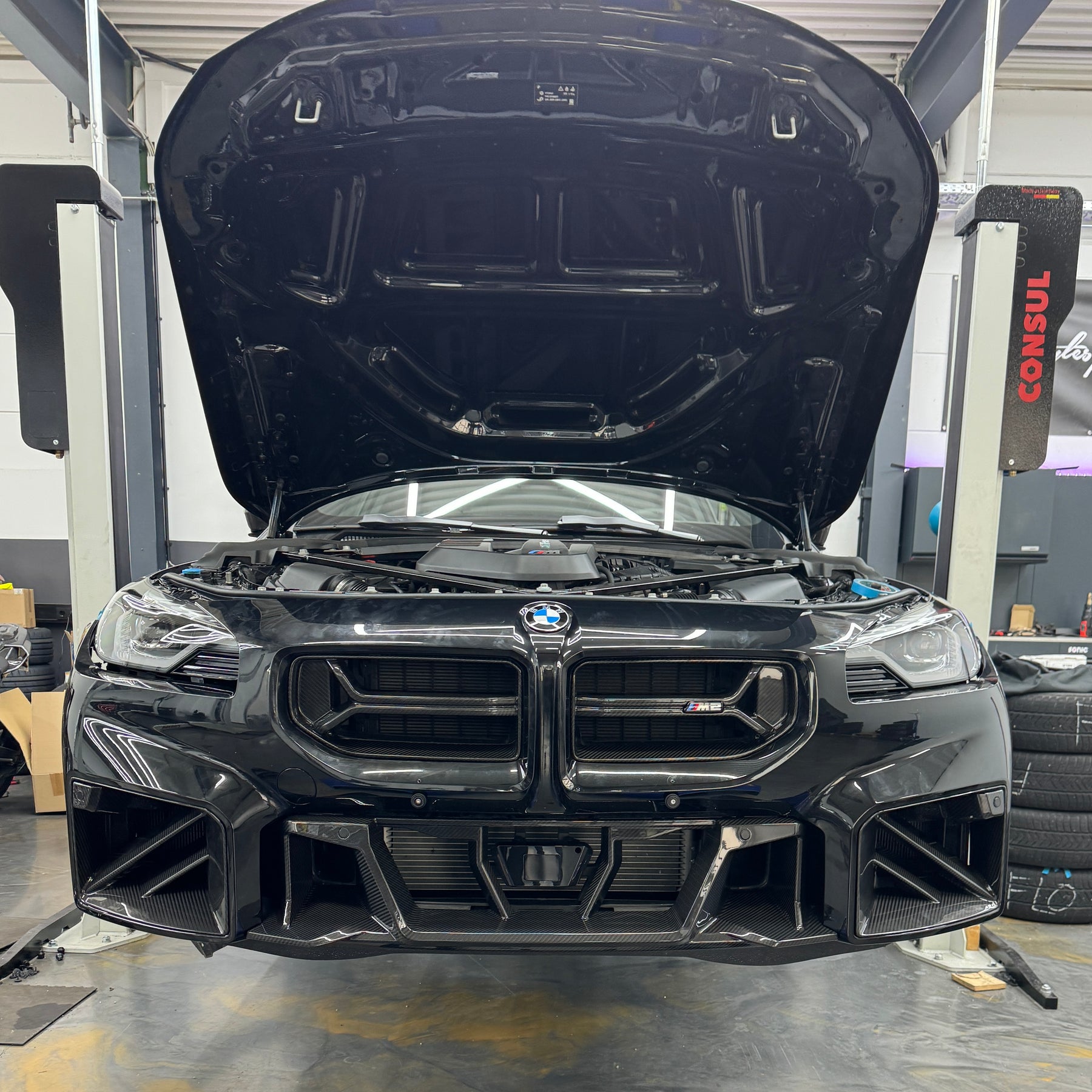 Carbon Fiber Front Duct Inserts Sooqoo for BMW M2 G87