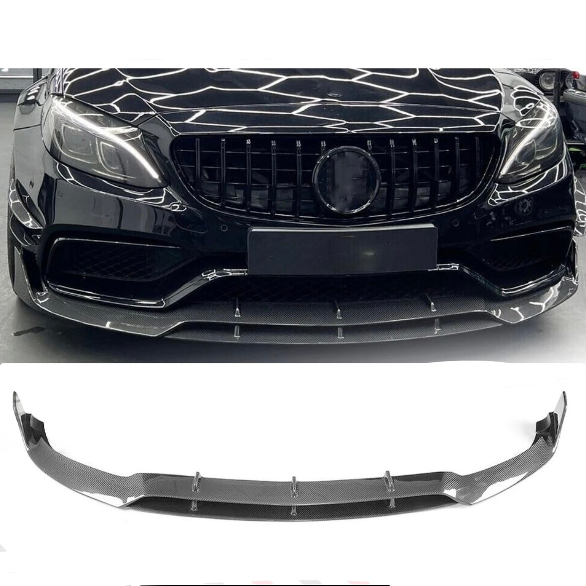 Carbon Fiber Front Splitter v1 for Mercedes W205 C63