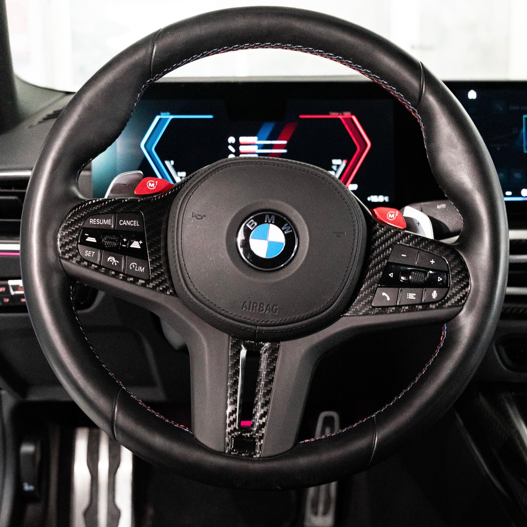 Carbon Fiber Steering Wheel Trim passend für BMW