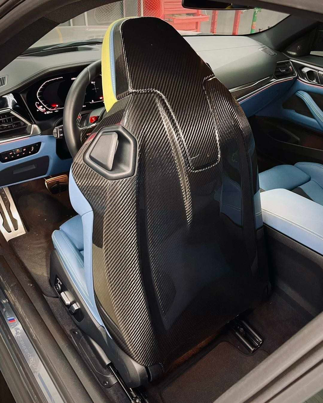 Carbon Fiber Seat Back Cover for BMW G87 M2 G80 M3 G82 M4