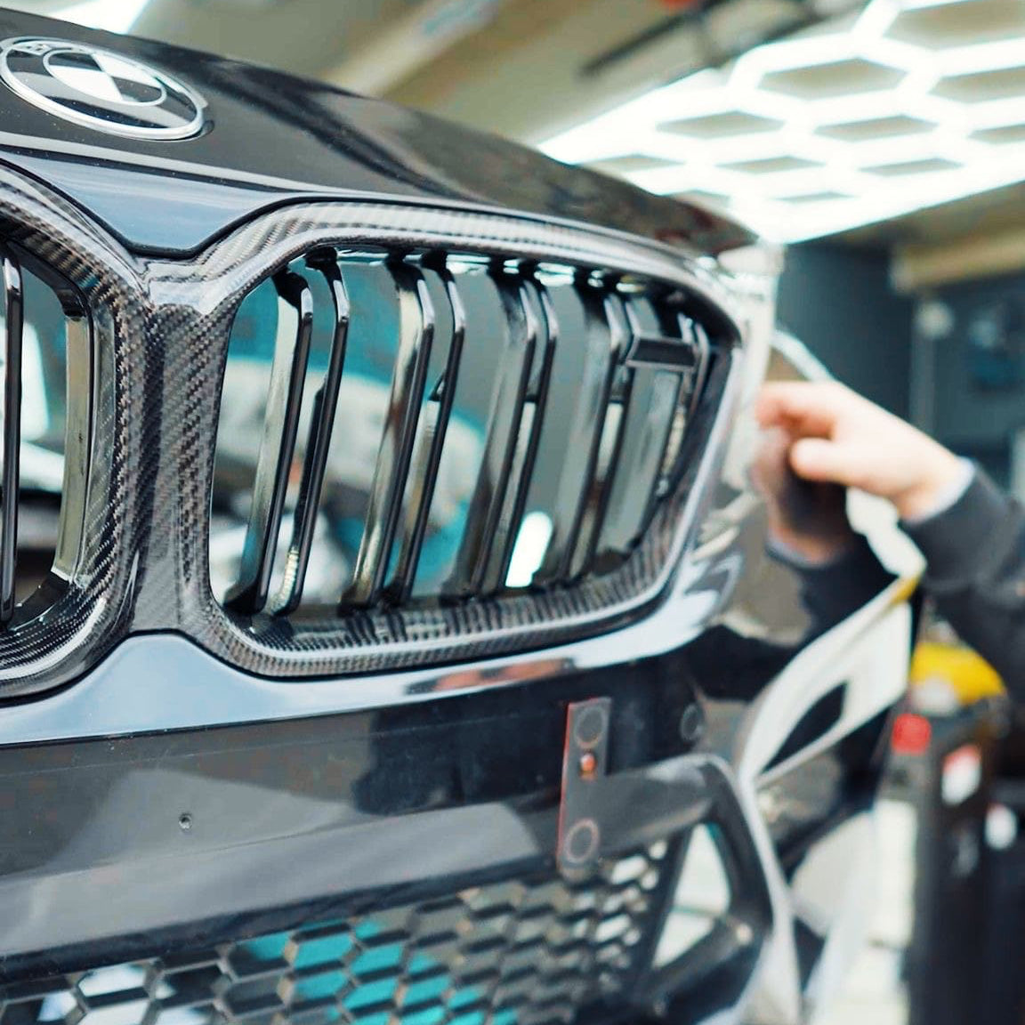 Carbon Fiber Grill Frame passend für BMW F87 M2 Comp