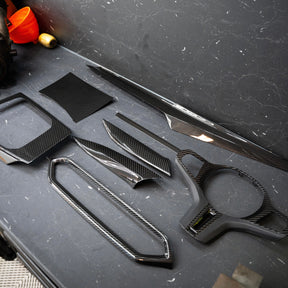 Carbon Fiber Interior Trim Set for LCI Facelift BMW G20 G42 G80 G87 LCI ID 8