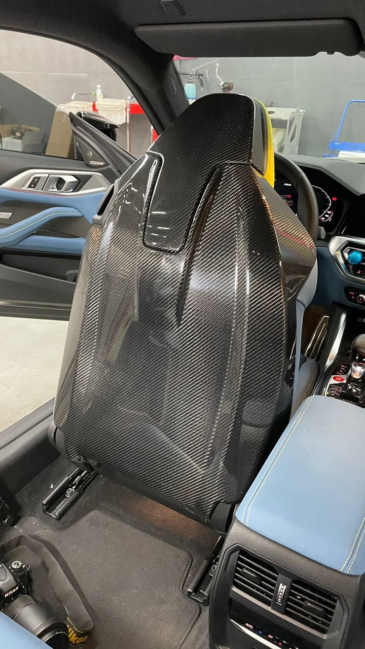 Carbon Fiber Seat Back Cover for BMW G87 M2 G80 M3 G82 M4