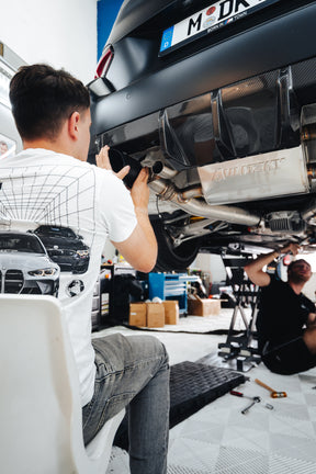 Aulitzky exhaust | ECE Abgasanlage ab OPF mit Klappensteuerung passend für BMW M3/M4 inkl. Competition (G80/G81/G82/G83)
